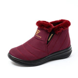 Boots Women Shoes Warm Plush Fur Ankle Boots Winter Female Slip On Flat Casual Shoes 2020 Waterproof Ultralight