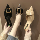 Brand Women Slippers Slip On Mules Leopard Shoes Women Slides Home Slippers Mules Low Heel Shoes Ladies Fashion Shoes