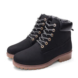 Boots For Women 2021 New Brand Snow Boots Fashion Warm Winter Boots Women Solid Square Heel Shoes Woman Plus Size