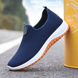 Breathable Shoes for Men Non-slip Wear-resistant Slip on Flat Casual Shoes Fashion Light Sport Walking