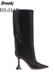 High Boots Western Cowboy Boots for Women Long Winter Boots Pointed Toe Thick High Heels Female Boot Fashion Shoes
