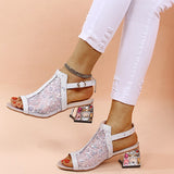 High Heel Shoes Women's Summer Style Sandals 5CM PUMPS Fashion Bling Ladies Open Toe Party Shoes