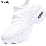 2020 Summer Women Sneakers Fashion Breathable Mesh Casual Shoes Platform Sneakers For Women Black Sock