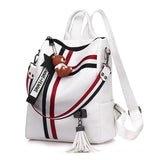 new retro fashion zipper ladies backpack leather high quality school bag shoulder bag for youth bags leather