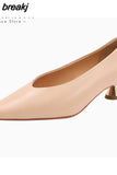 Size 33-40 Women Pumps Real Leather Sexy Solid High Heels Shoes For Women Spring Office Ladies Footwear Fashion