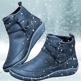 2019 Booties Woman Lace Ankle Boots Suede Stitching Boots Short Arch Support Comfortable Soft Bottom Female Boot Big Size