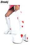 Platform Women Ankle Boots 2023 Antumn Winter Brand Design Heart Office Lady Comfy Women Modern Boots Shoes Bige Size