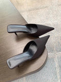 Breakj Single Shoes 2025 Spring New French Silk And Satin Fine Heel Single Shoes High-Value Tip High-Heeled High-Heeled