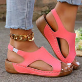 Breakj Casual Sandals 2025 Summer New Fashion Hollow Toe Round-Headed Beach Roman