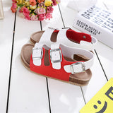 Summer Kids Beach Print Cork Sandals for Girls Boys Children Outdoor Casual Non-slip Flat with Cute Slide