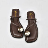 Breakj Spring And Summer New French Fairy Style Toe Slippers Women's Fashion Wear Flat And Cool