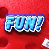 imitation PVC English Vocabulary Greetings Shoe Accessories Decorations Jibz for Croc Shoes Charms Fit Bracelet Kids