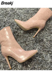 Boots For Women High heels Fashion Pointed toe Ladies Sexy High Heel shoes 2023 New Autumn Winter Boots Size