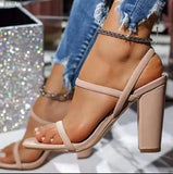Sandals 2021 Ladies 8.5cm High Heels Shoes Woman Pumps Open Toes Fashion Party Female Lady Heels Shoes Sandals For