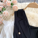 New Summer Irregular Ladies Contrast Design Jumpsuit Sweet Puff Sleeve Slim Rompers Shorts High Waist Wide Leg