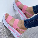 Women Sandals Summer Platform Sandals Wedges Shoes 2023 New Sandalias Mujer Lightweight Soild Color Open Toe Sandals for