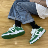 Sewing Men Sneakers Contrasting Colors Light Flat Shoes Ladies Outdoor Luxury Men Running Shoes Heart Pattern