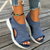 Breakj Low-Heeled Women's Shoes Large-Size Sports Toe Thick-Sed Fish Mouth Flying Leisure Sleeve Sandals Large