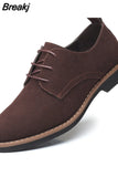 Men's Nubuck Leather Casual Shoes Multicolor Men's Leather Shoes Suede Fashion Trend Large Size Men's Single Shoes