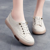 Breakj Wind Small Leather Shoes Women In The Spring Of 2024 New One-Legged Leather Single Shoes Soft Soles Casual White