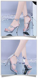 Women Concise Fashion Ankle Strap High Heels Shoes Woman Open Top Thin Heels Women's Buckle Slingbacks PumpsSapato
