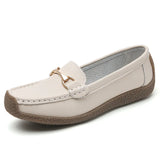 Breakj Small Gold Buckle Round Head Pedal Soft Base Shallow Mouth Fashionable Happy Lefu Shoes Female Wind Flat Shoes Soft Sole Single