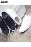 Spring Summer Little White Shoes Female Black Flat Leather Sneakers Loafers Women Casual Shoe Zapatillas Mujer