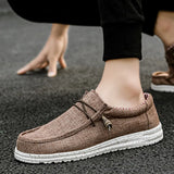 Shoes Breathable Men's Loafers Casual Comfortable Footwear Designer Shoes Men Zapatos De Hombre Plaid Woven Canvas