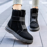 Suede Thicken Plush Snow Boots for Women Winter Plus Size Keep Warm Ankle Boots Woman Non Slip Platform Cotton Padded