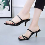 New Women Sandals Leather Yellow Sexy Pumps Fashion Wedding Stiletto Zapatillas Mujer Casa Sapatos Femininos Sandals Women