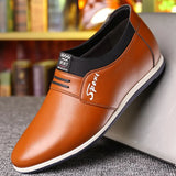 Classic Casual Men's Leather Shoes Height Increasing Shoes Sports for Men Summer Business Pointed Shoes Soild Loafers