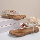 Bohemian Style Flat Heels Sandals Women 2024 Summer Plus Size Clip Toe Sandles Woman Non Slip Platform Rome