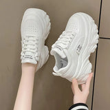 Height Old Dad Shoes Women Spring Autumn New Thick-Bottomed Round Head Toe Small Sneaker