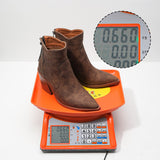 Sale Leather Western Ankle Boots Women Point Toe Square Heels Short Boots Autumn Winter Cowboy Knight Boots Woman