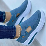 Women Vulcanized Sneakers Platform Solid Color Flats Ladies Shoes Casual Breathable Wedges WalkingSneakers Zapatillas