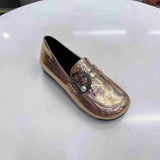 shoes Patent Leather Shoes Slip On Ladies Shoes Fashion Design Luxury Loafers Buckle Flat