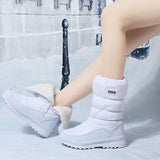 Breakj Head Thick Bottom Snow Boots Women Plus Velvet Side Zipper Mid-Boel Cotton Boots Wish Camouflage Warm