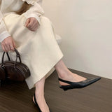 Temperament Slope Heel Head Back Emptiness Muller Shoes Bag Head Sandals Women 2025 Summer Gentle Fairy Evening