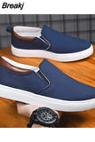 Men Canvas Shoe Casual Sneaker for MenLight Slip-on Vulcanized Comfortable Male Flats Loafers New Black Trainers Zapatos