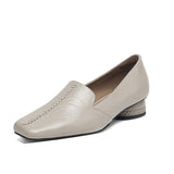 Breakj Commuting Side Shallow Mouth Thick Heel Single Shoes Women 2025 Spring And Autumn New One-Legged Professional Work Small Leather