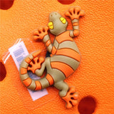 1pcs Cute Gecko PVC Shoe Charms Bamboo Unicorn Leaves Accessories Lost General Decorations fit Bracelet Kids