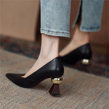 Breakj Moonlight French Temperament High Heels Autumn New Niche Design High-End Single-Shoe Shaped Heel Pointed Women's