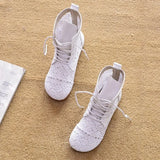 2020 Summer Boots Women Shoes Pink White Soft Ladies Ankle Boots Casual Female Summer High Top