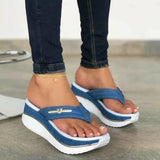 Breakj Large-Size Slope And Thick Base Cool Drag Women Summer New Clip Toe Le-Flops Outdoor Leisure Fashion