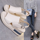 Breakj Cake Thick Bottom Heel Shoes Women Wear 2025 After The Empty Word Buckle Cool Slippers Large Size High Heel Sandals