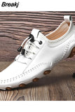Men Sneakers Handmade Casual Shoes Mens Loafers Octopus Hollow Out Moccasins Breathable Male Driving Shoes Plus Size
