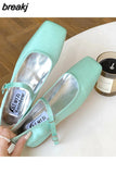 New Arrival Candy Color Style Sweet Buckle Mary Janes Shoes Women'S Shallow Mouth Casual Student Shoes Low Heels