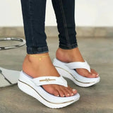 Breakj Large-Size Slope And Thick Base Cool Drag Women Summer New Clip Toe Le-Flops Outdoor Leisure Fashion