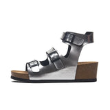 Fashion Summer Women Wedge Cork Sandal 2023 New Beach Outside Non-slipe Trifle Platform Med Heel Sandalias
