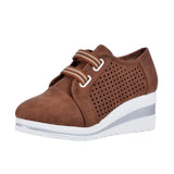 2022 New High Heel Lady Casual Women Sneakers Leisure Platform Shoes Breathable Height Increasing Shoes Women Flats Plus Size